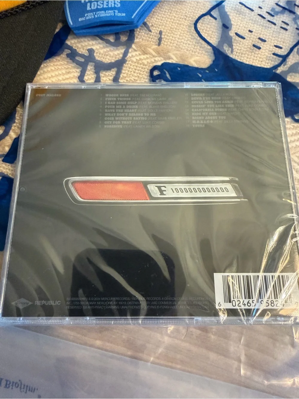Post Malone Big Ass Stadium Tour Poster Hat CD Finger Loser NEW